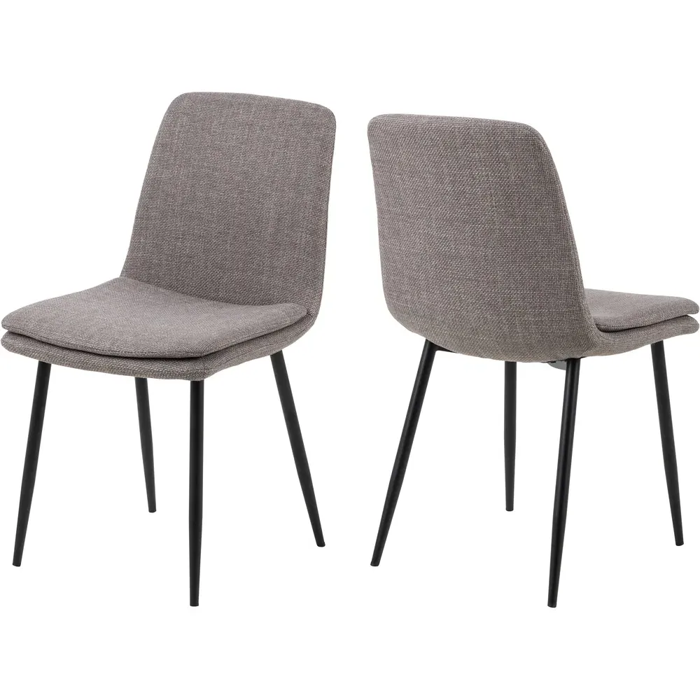 Florence Becca Set of 4 Dining Chairs - Light Brown