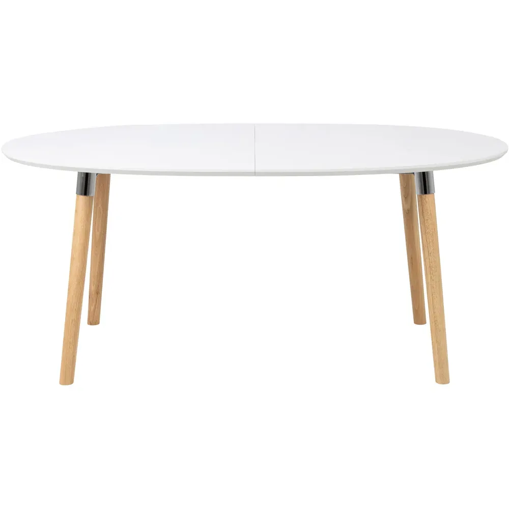 Florence Belina 8-Seater Oval Dining Table - White, Oak