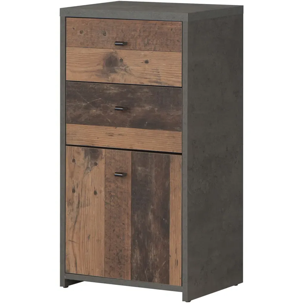 Florence Best Single Door Storage Chest - Grey, Wood