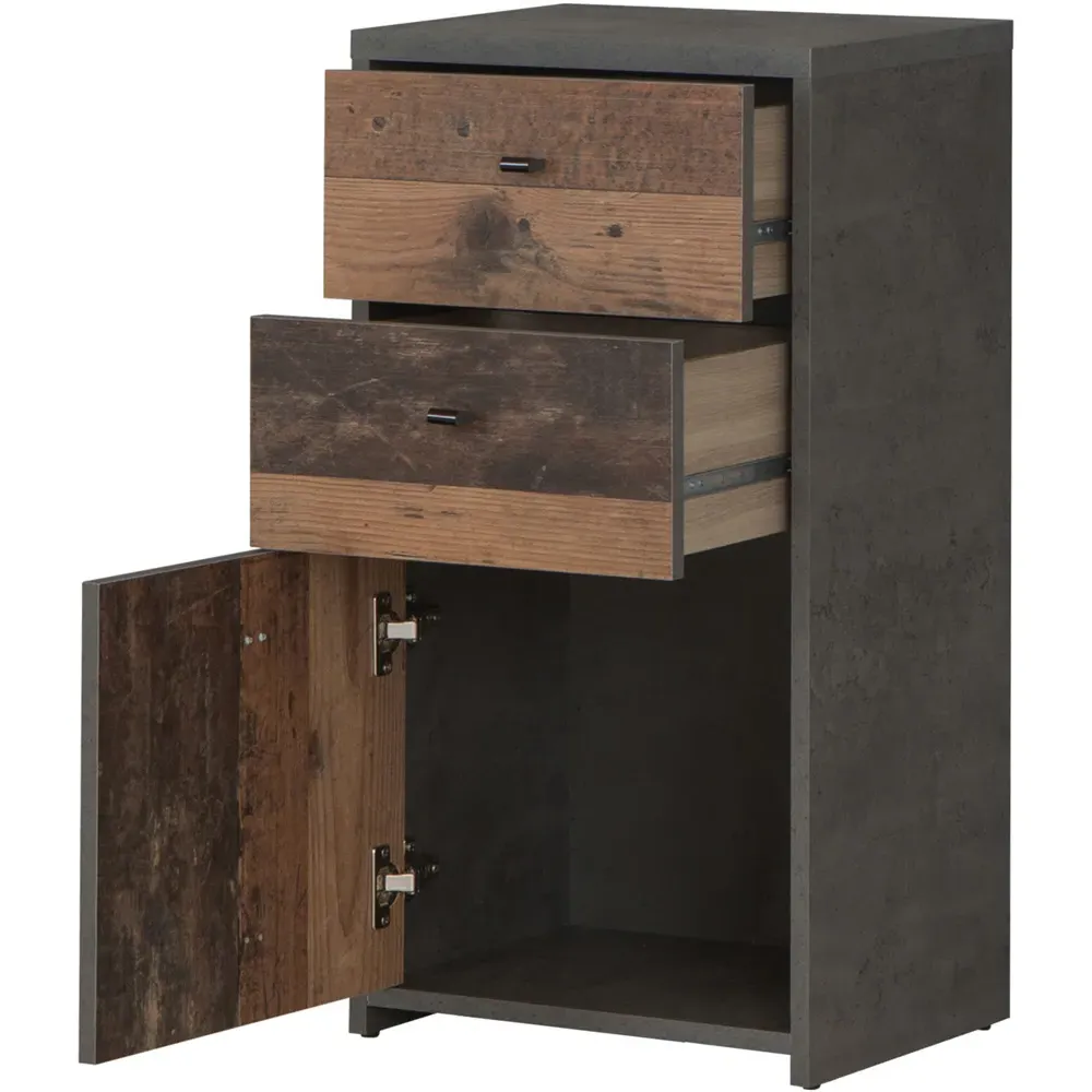 Florence Best Single Door Storage Chest - Grey, Wood