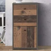 Florence Best Single Door Storage Chest - Grey, Wood