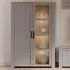 Florence Bohol 2 Door Display Cabinet - Grey, Oak
