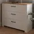 Florence Bohol 3 Drawer Chest of Drawers - Oak, White