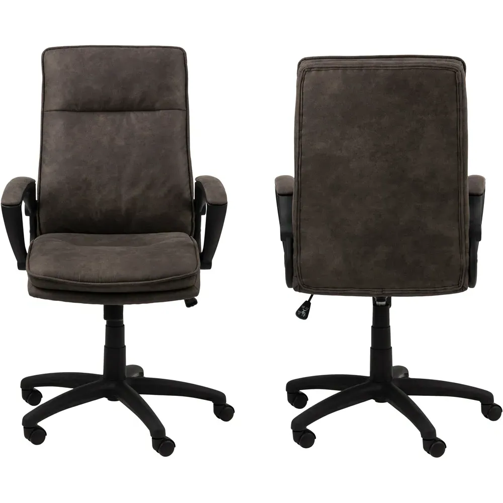 Florence Brad Swivel Chair with Armrests - Black