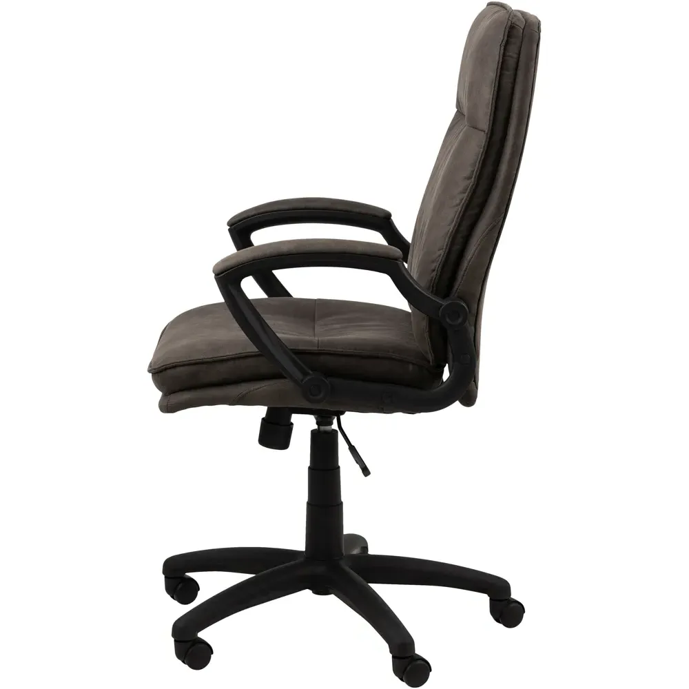 Florence Brad Swivel Chair with Armrests - Black