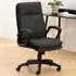 Florence Brad Swivel Chair with Armrests - Black