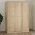 Florence Brande 3 Door Wardrobe - Brown, Oak