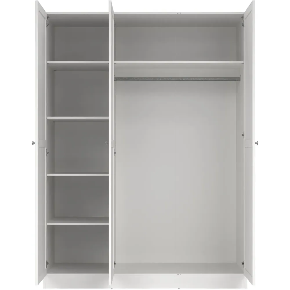 Florence Brande 3 Door Wardrobe - White