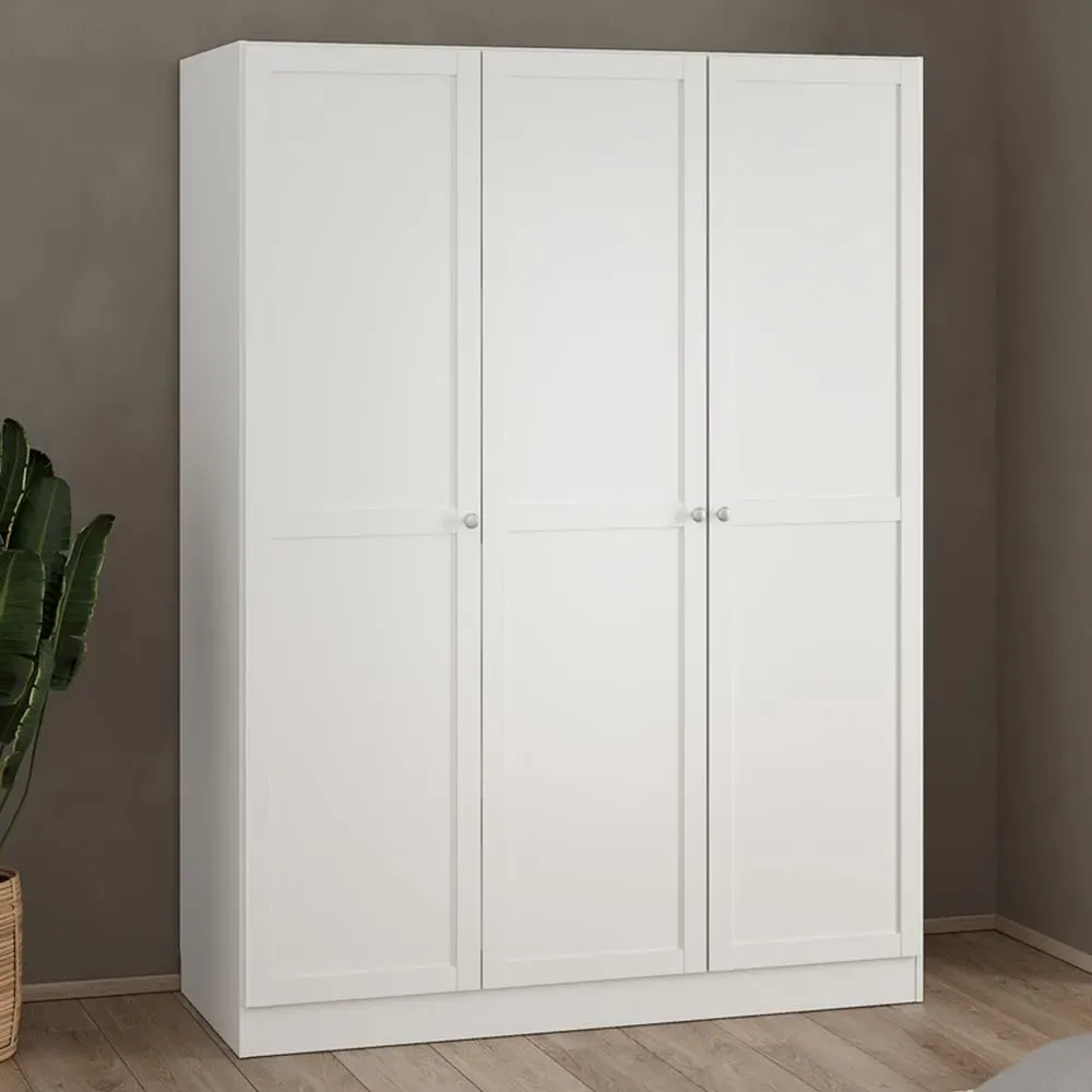 Florence Brande 3 Door Wardrobe - White