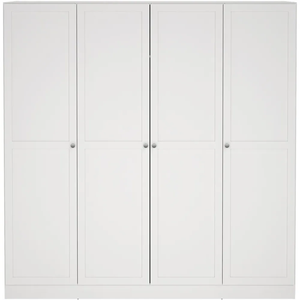 Florence Brande 4 Door Wardrobe - White