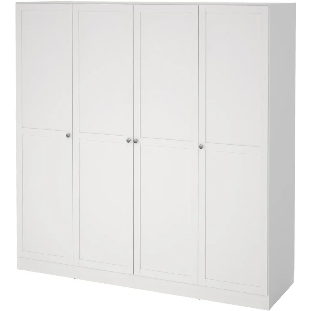 Florence Brande 4 Door Wardrobe - White