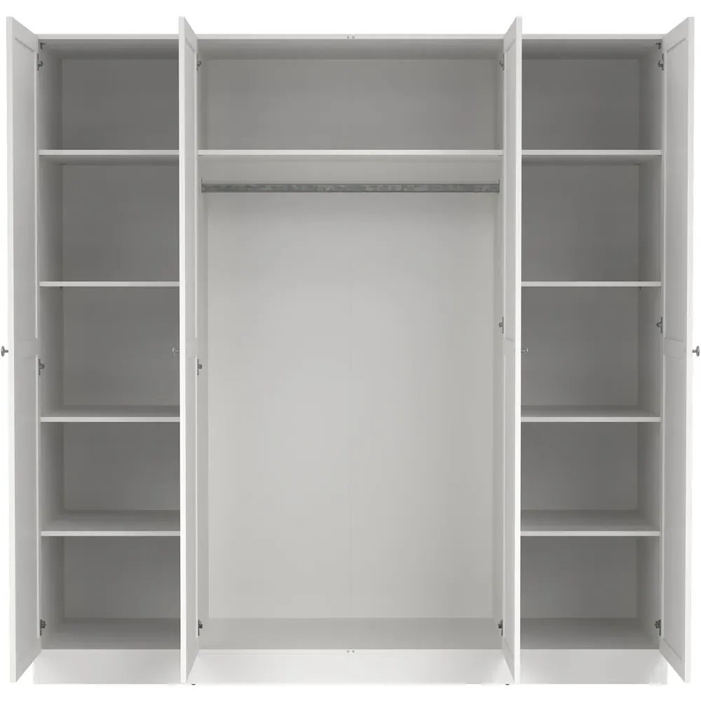 Florence Brande 4 Door Wardrobe - White