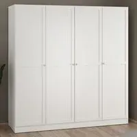 Florence Brande 4 Door Wardrobe - White