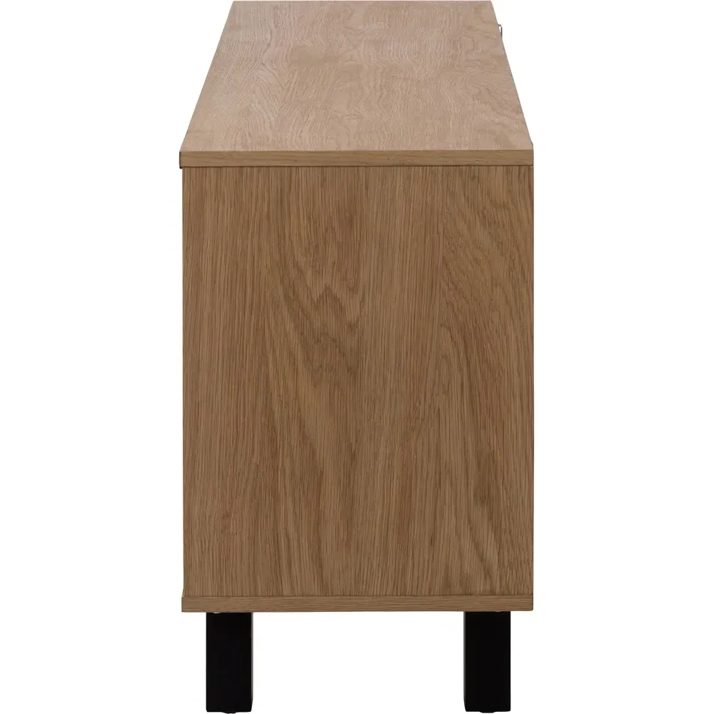 Florence Brighton 3 Door Herringbone Sideboard - Brown, Oak