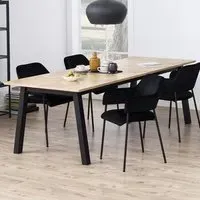 Florence Brighton 8 Seater Herringbone Dining Table - Brown, Oak