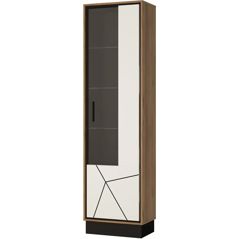 Florence Brolo Left Hand Display Cabinet - Walnut