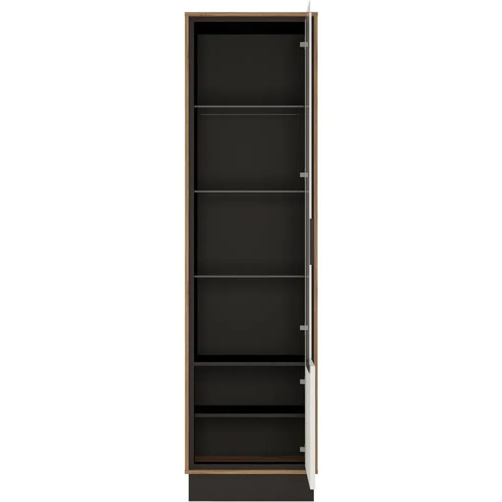 Florence Brolo Left Hand Display Cabinet - Walnut
