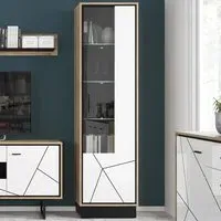 Florence Brolo Left Hand Display Cabinet - Walnut