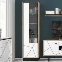 Florence Brolo Right Hand Display Cabinet - Walnut