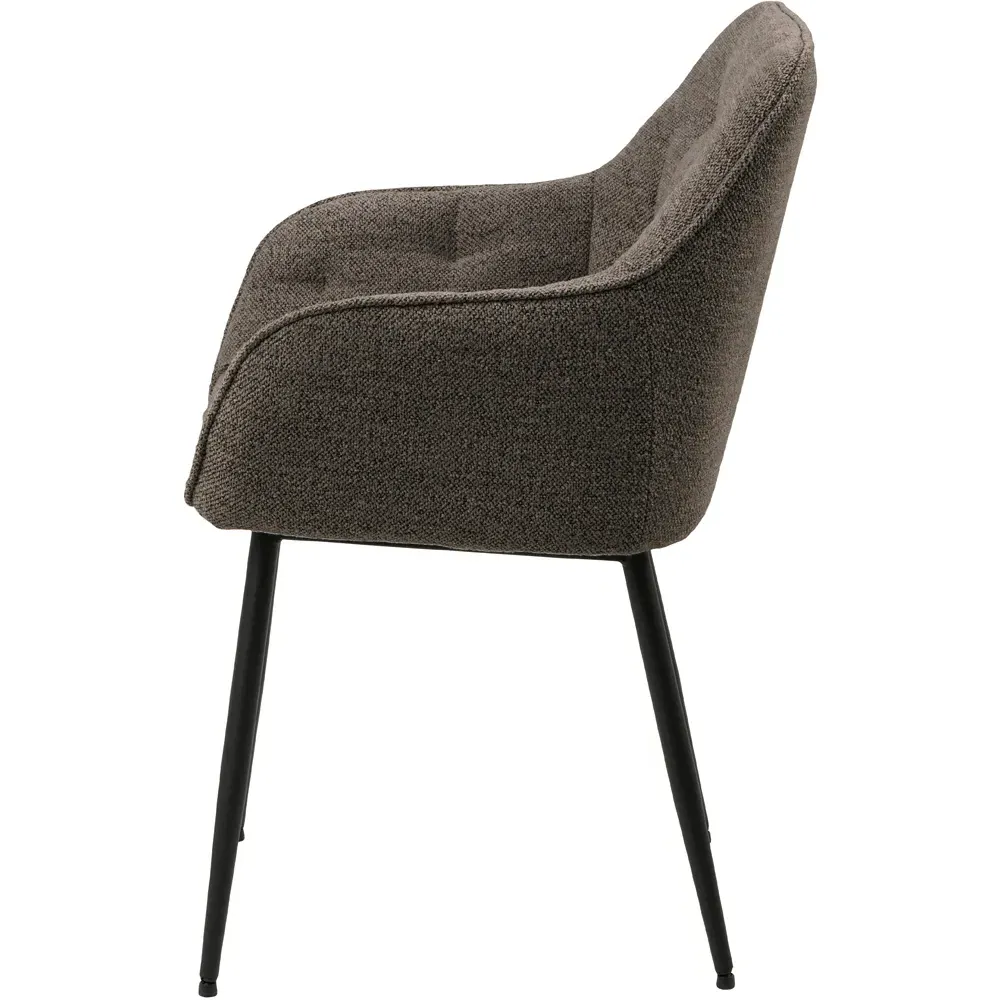 Florence Brooke Dining Chair with Armrests Set of 2 - Taupe