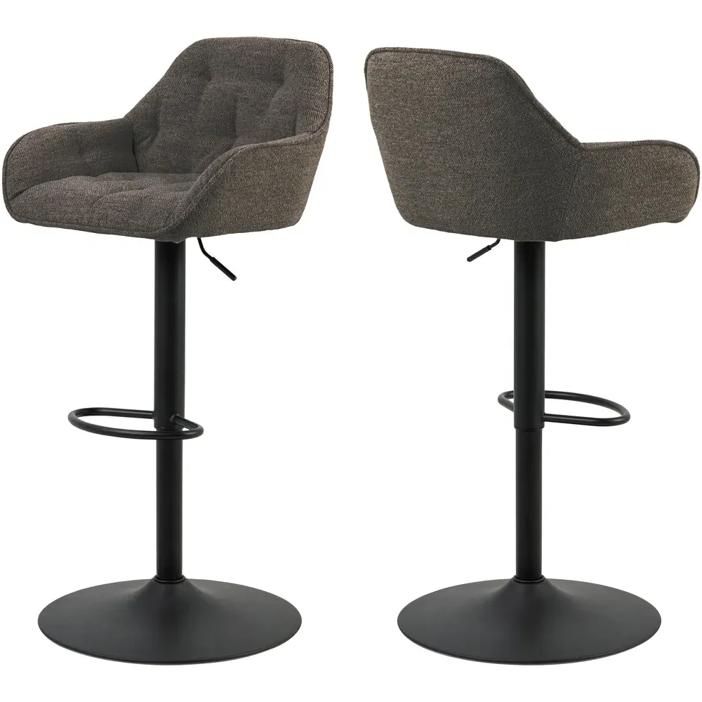 Florence Brooke Height Adjustable Swivel Bar Stool Set of 2 - Taupe