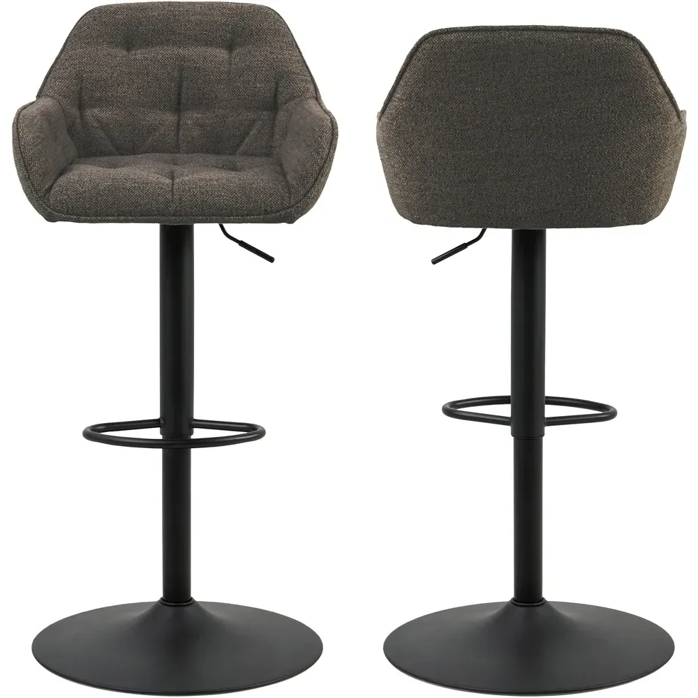 Florence Brooke Height Adjustable Swivel Bar Stool Set of 2 - Taupe
