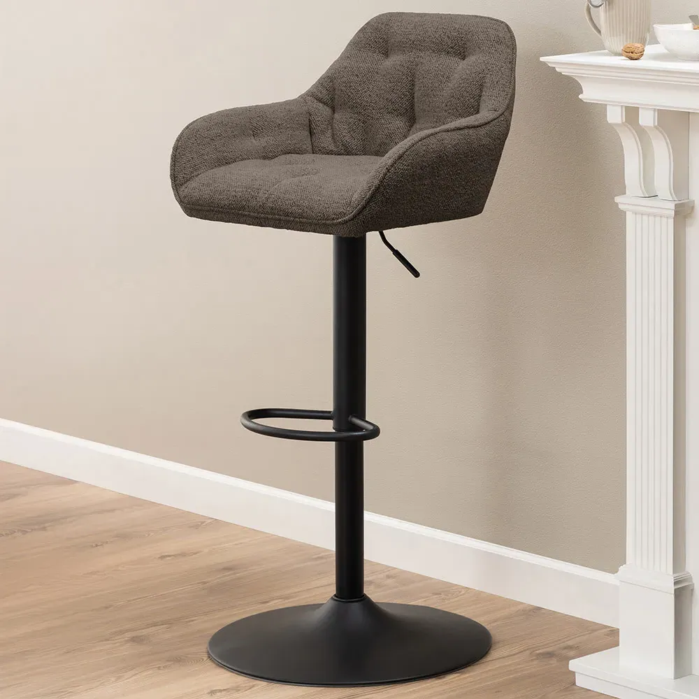 Florence Brooke Height Adjustable Swivel Bar Stool Set of 2 - Taupe