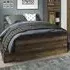 Florence Brooklyn Small Double Bed Frame with Storage - Brown, Walnut