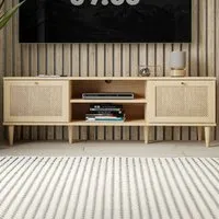 Florence Calasetta 2 Door TV Unit - Light Oak, Rattan