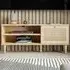 Florence Calasetta Single Door TV Unit - Rattan, Oak
