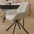 Florence Carrie Set of 2 Swivel Dining Chair - Sand, Fabric