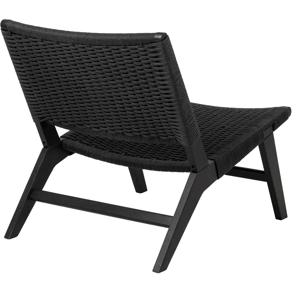 Florence Carson Lounge Chair - Black, Oak