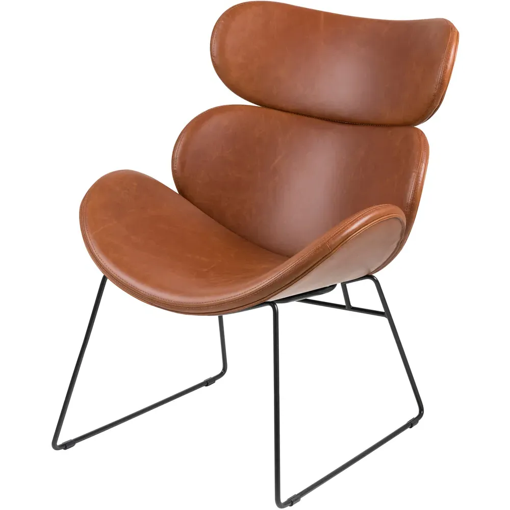 Florence Cazar Lounge Chair - Brown