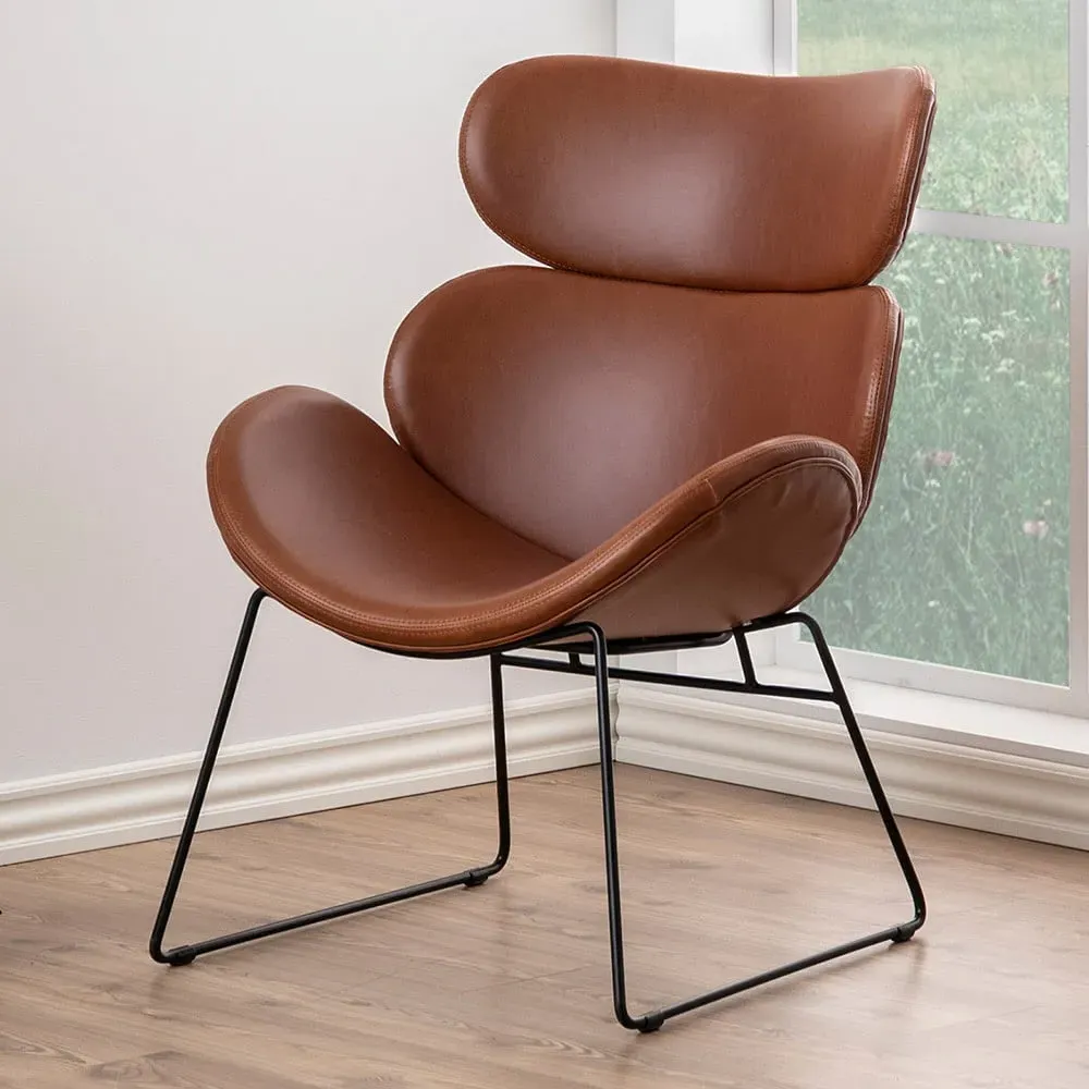 Florence Cazar Lounge Chair - Brown