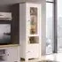 Florence Celesto 2 Door Display Cabinet with LED - White, Oak