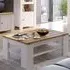 Florence Celesto Coffee Table - White, Oak