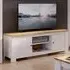 Florence Celesto Wide TV Unit with Storage - White, Oak