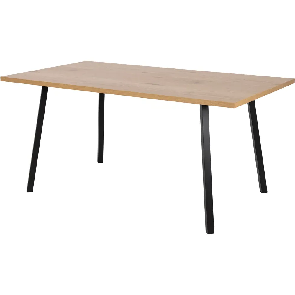 Florence Cenny 6-Seater Dining Table - Black, Oak
