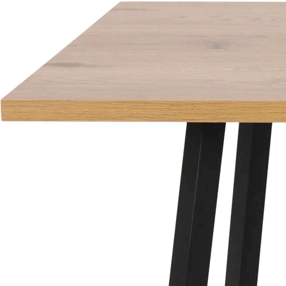 Florence Cenny 6-Seater Dining Table - Black, Oak