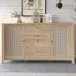 Florence Cestino 2 Door 4 Drawer Sideboard - Oak, Rattan
