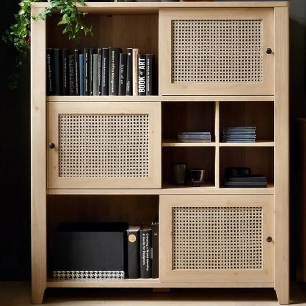 Florence Cestino 3 Sliding Door Cabinet - Brown, Oak