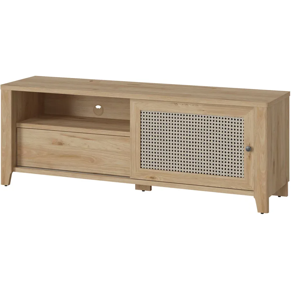 Florence Cestino Single Door TV Unit - Brown, Oak