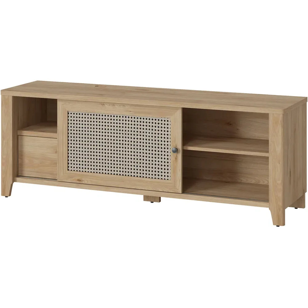 Florence Cestino Single Door TV Unit - Brown, Oak