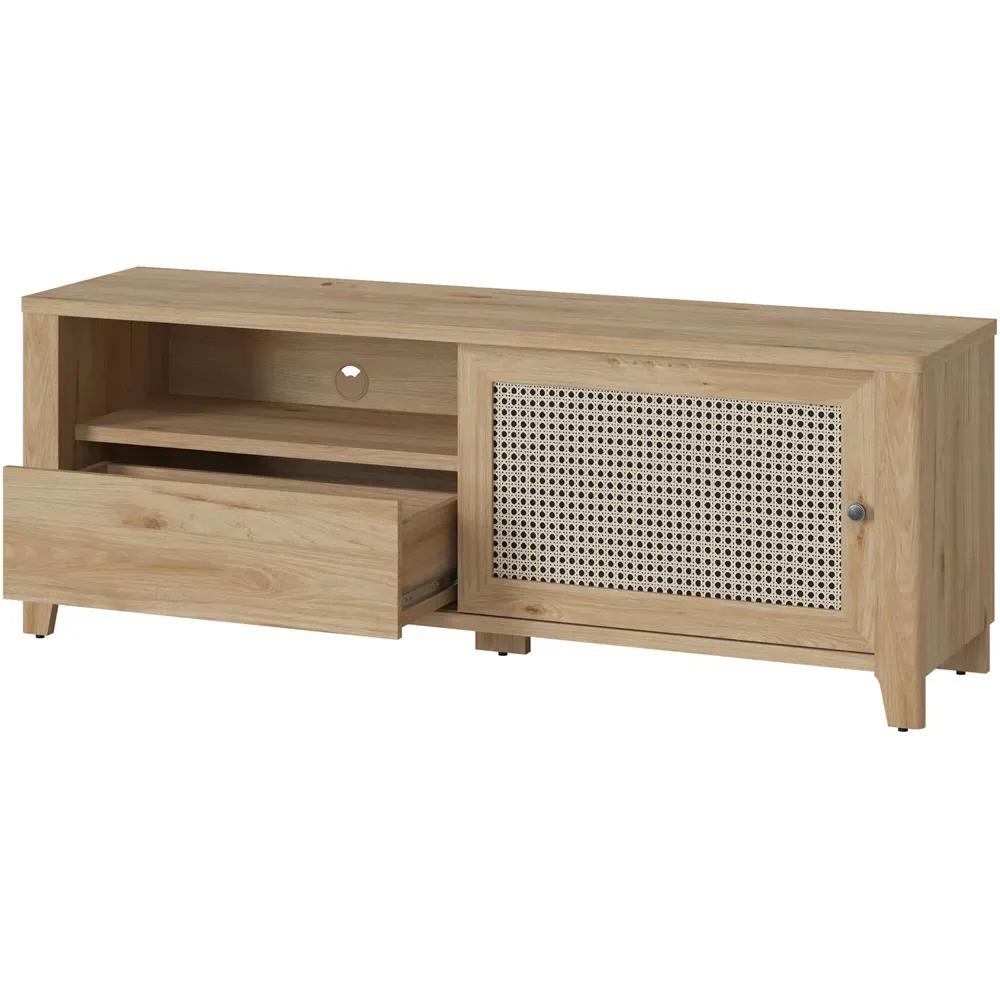 Florence Cestino Single Door TV Unit - Brown, Oak