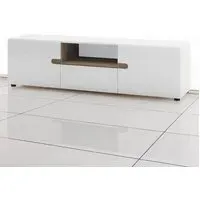 Florence Chelsea 2 Door TV Unit - White, Truffle Oak