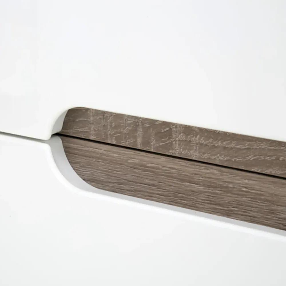 Florence Chelsea 2 Drawer Bedside Table - White, Oak