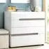 Florence Chelsea 4 Drawer Chest of Drawers - White, Oak