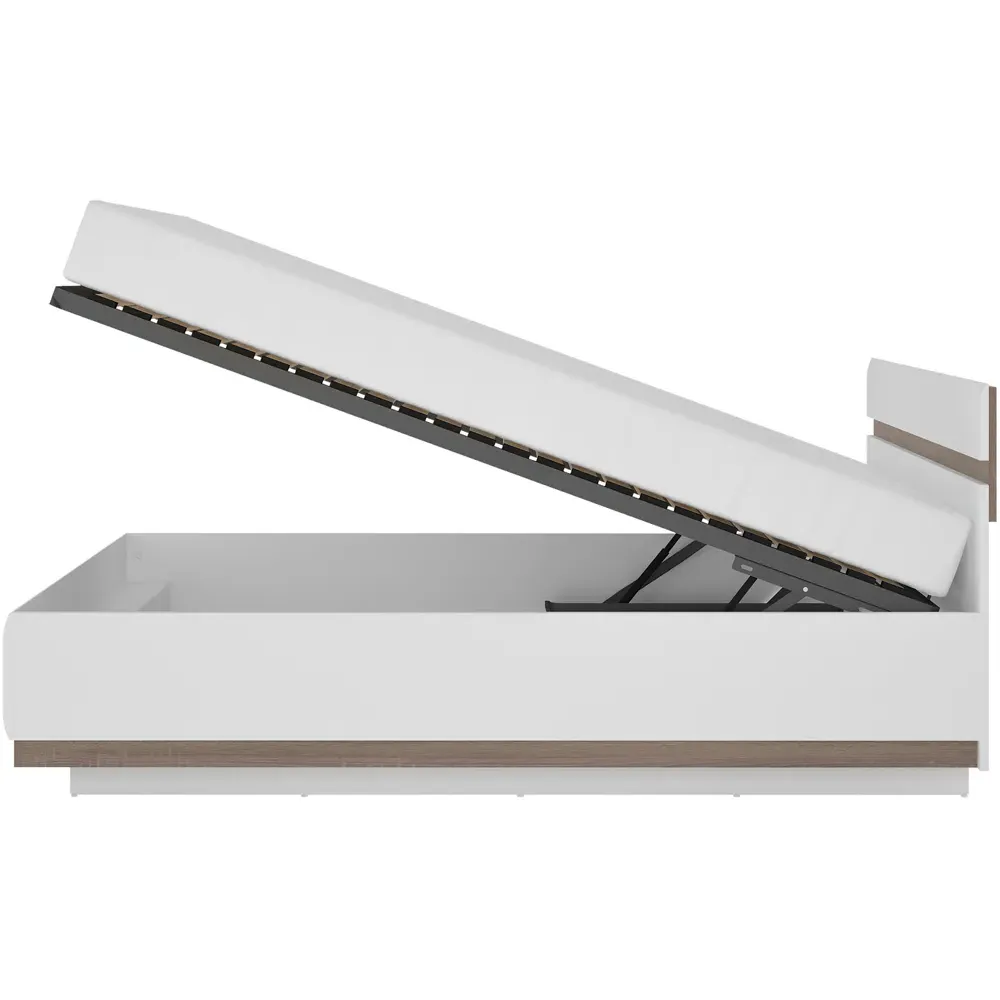 Florence Chelsea King Size Bed - White, Oak