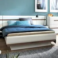 Florence Chelsea King Size Bed - White, Oak