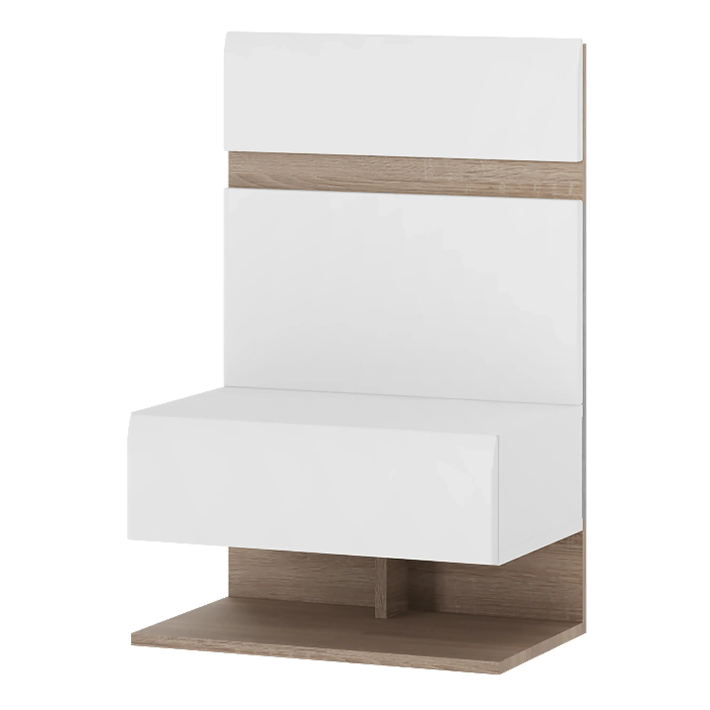 Florence Chelsea Single Drawer Bedside Extension - White, Oak